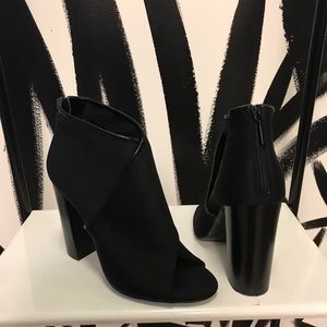 Black Open Toe Booties!